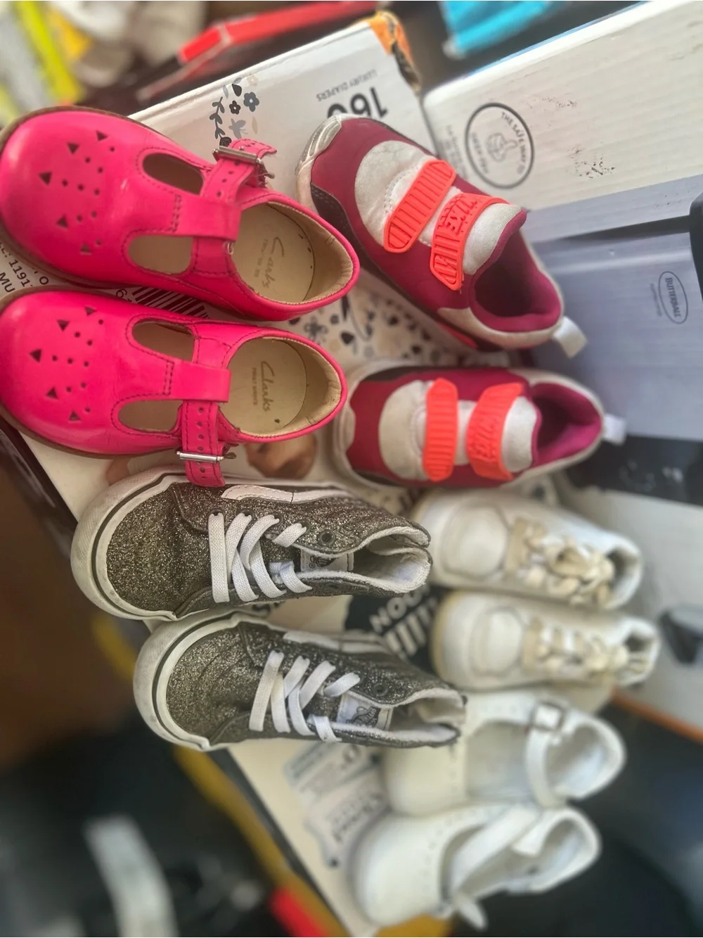 Clark’s Kids Hot Pink T-Strap Mary Jane Shoes plus more shoes bundle!!!!